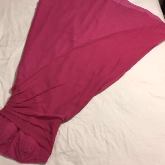 Mori Lee Fuchsia Strapless Gown - Picture 3 of 7